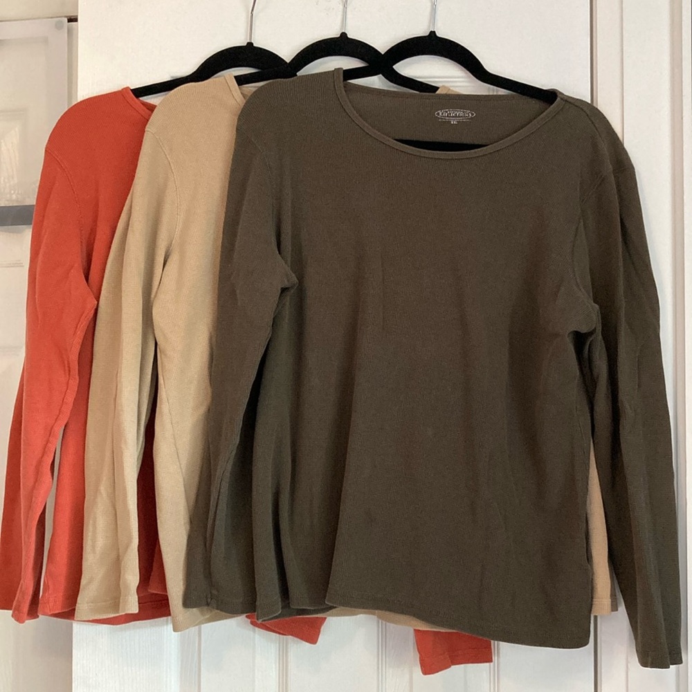 Northern Reflections Set of 3 Ribbed Long Sleeve Tops